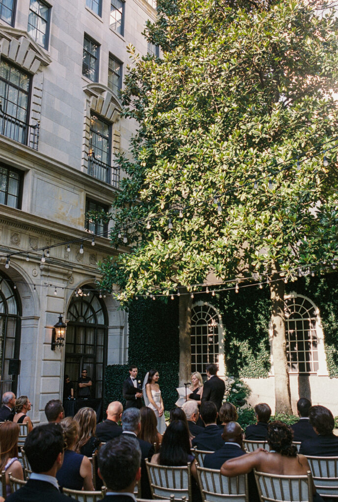 A wedding ceremony at the St. Regis Hotel in Washington, DC