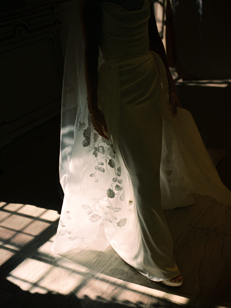 A bride gets ready at the St. Regis Hotel in Washington, DC