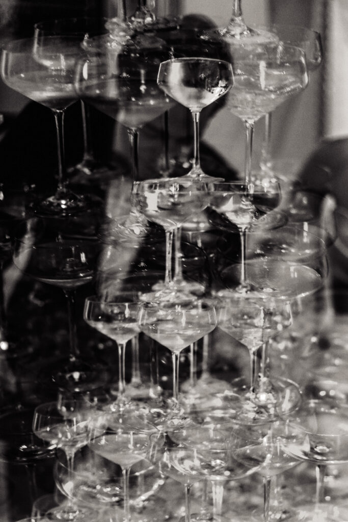 Wine glasses at the St. Regis Hotel in Washington, DC