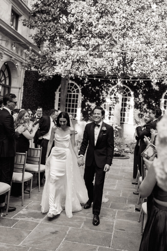 A wedding couple just marries at the St. Regis Hotel in Washington, DC