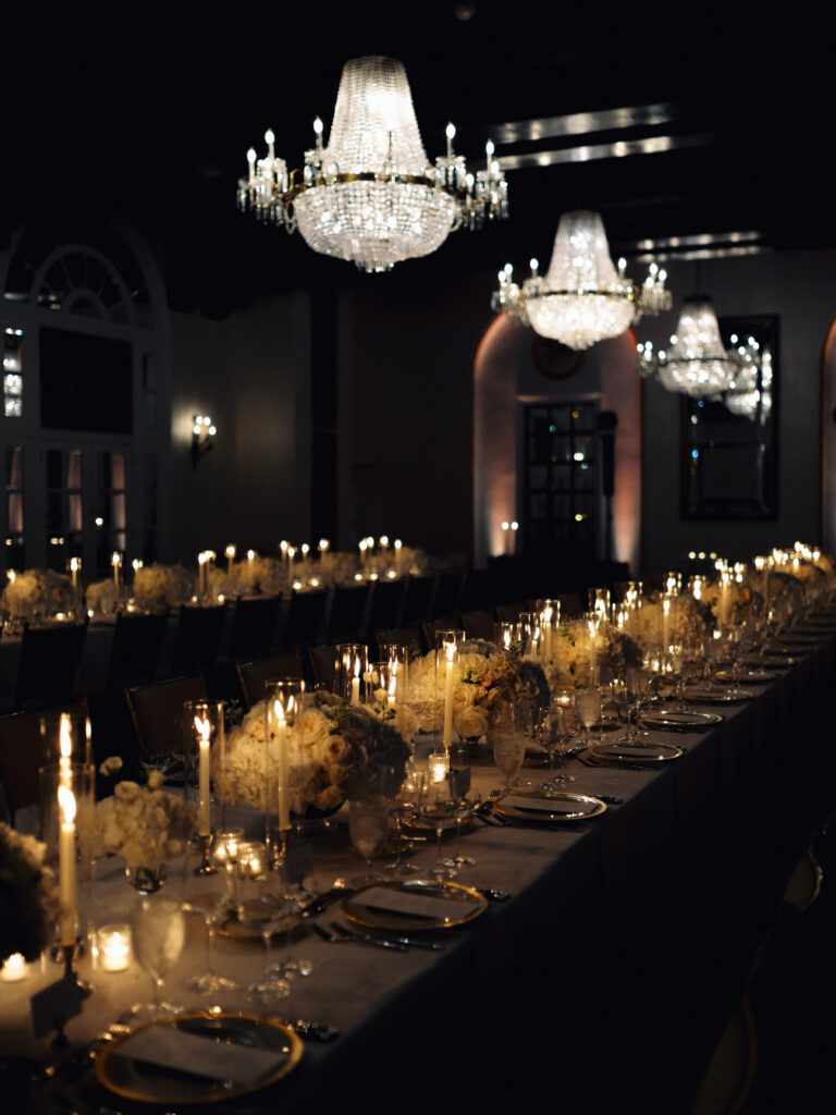 A wedding table at the St. Regis Hotel in Washington, DC