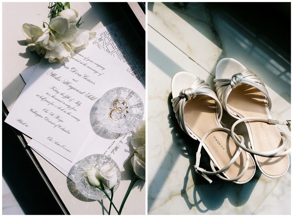 Wedding detail shot at the St. Regis Hotel in Washington, DC